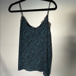 Blue Leopard Print Cami Top